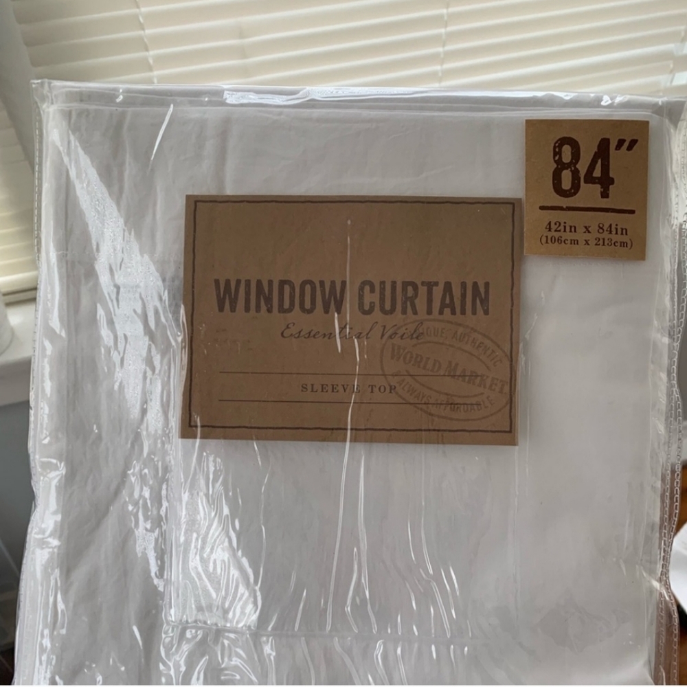 White Curtains- 2 panels